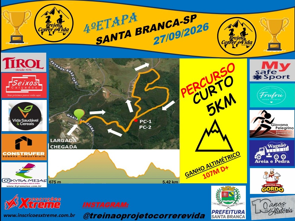 KIT BÁSICO SEM CAMISETA PERCURSO CURTO 5KM - MASCULINO E FEMININO 60+